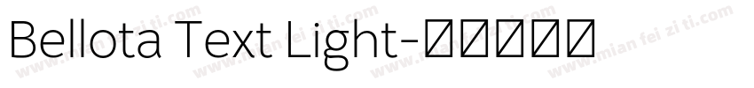 Bellota Text Light字体转换